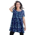 thumbnail image 2 of Roaman's Women's Plus Size Cotton Ultimate Scoopneck Swing Tunic, 2 of 6