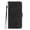 Black, variant on Wallet Case for ZTE Blade A76 4G with Card Holder, Cash Pocket, Kickstand, Magnetic Clasp & Wrist Strap, Geometric Texture Folio Cover Blue
