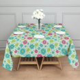 thumbnail image 3 of Pioneer Flower Floral Print Pattern Square Tablecloth, Waterproof Wipeable Spillproof Washable Table Cover for Home Kitchen Party Decor, 52"x52", 3 of 6