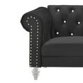 thumbnail image 2 of New Classic Furniture Emma Crystal Velvet Fabric Sofa in Black, 2 of 4
