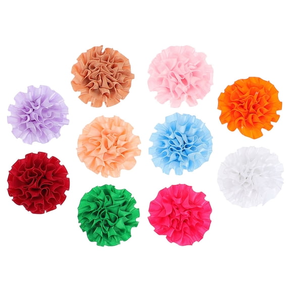 10pcs Dog Collar Flowers for Dog Grooming Decorative Collar Charms for Cat Puppy Pet with Mixed Color