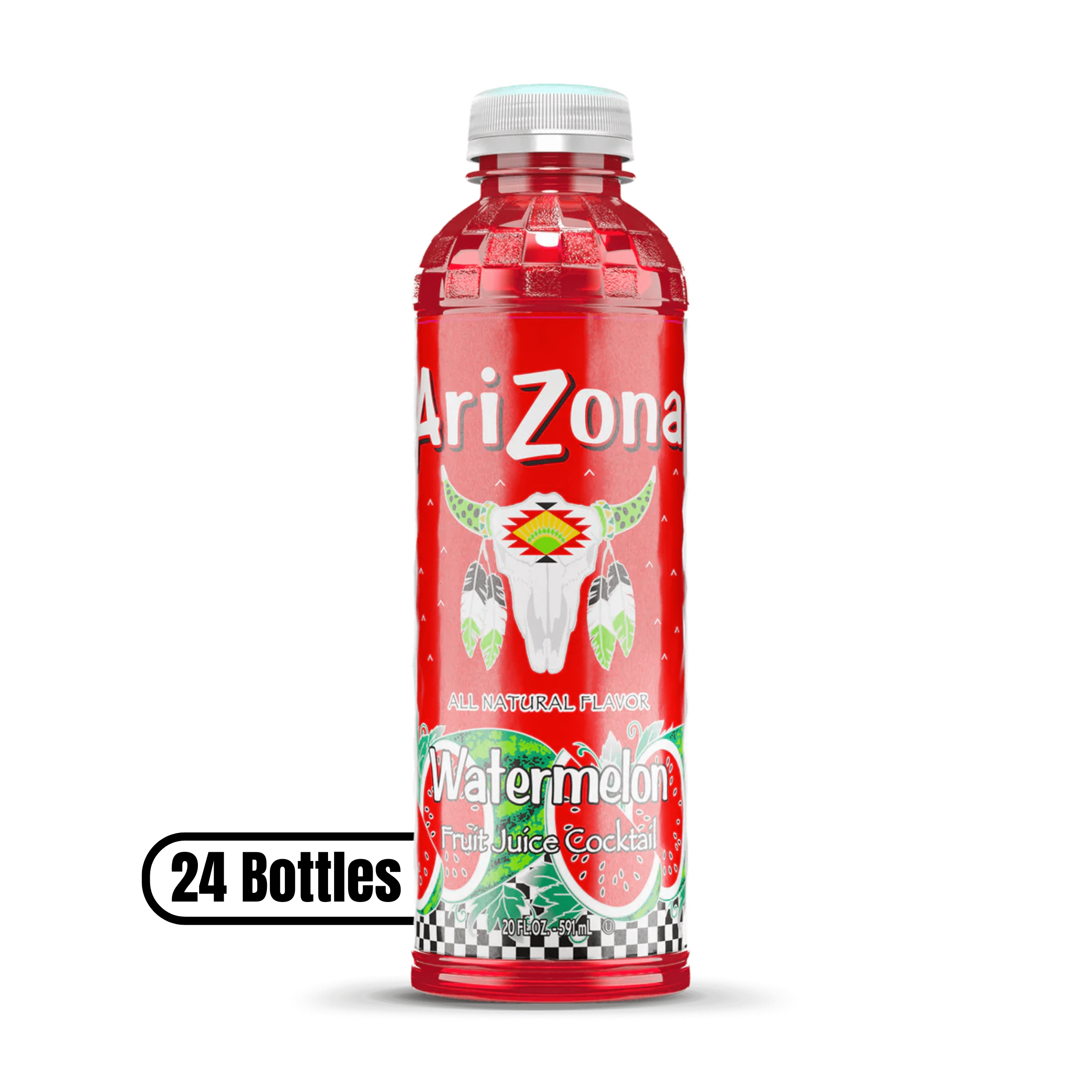 AriZona Kiwi Strawberry Fruit Juice Cocktail, 22 fl oz Bottles, 24