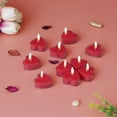 thumbnail image 2 of Set Of 100 Romantic Heart Shaped Rose Scented Tea Light Candles, Red, 2 of 4