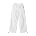 thumbnail image 5 of yillto Boys Sweatpants Wide Leg Loose Pants Girls Elastic Waist Drawstring Casual Jogger with Pockets, 5 of 7