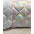 thumbnail image 3 of Floral Down Alternative Comforter, Bold and Inky Illustrations of Roses Lilies and Chamomiles, Microfiber Quilt for All Season, 5 Sizes, Magenta Purple, by Ambesonne, 3 of 3