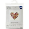 thumbnail image 2 of Vervaco Counted Cross Stitch Kit 7.25"X6.75"-Floral Heart On Aida (14 Count), 2 of 3