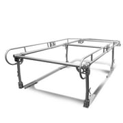 DNA Motoring LRACK-SL-A+B Universal Adjustable 132"x57" Steel Pickup Truck Ladder Rack (Silver)