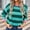 Green, variant on DondPO Womens Tops Women's 2024 Fall Winter Long Sleeve Knit Sweater Crew Neck Striped Loose Oversized Warm Soft Pullover Tops Casual Blouse Top Sweatshirt for Women Green L