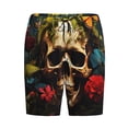 thumbnail image 6 of Daiia Butterfly Flower Plant Skull Mens Woven Stretch Pajama Short,Short Pajama Pants-XX-Large, 6 of 7