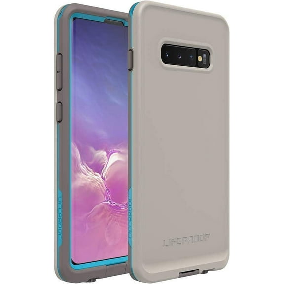 LifeProof FRE Series Waterproof Case for Galaxy S10  Only - Non-Retail Packaging - Body Surf Cement/Gargoyle/Hawaiian Ocean