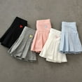 thumbnail image 3 of yillto Girl Skorts Skirt Kids Casual Elastic High Waist Pleated Skater Skirt Athletic Uniform Skirts, 3 of 6