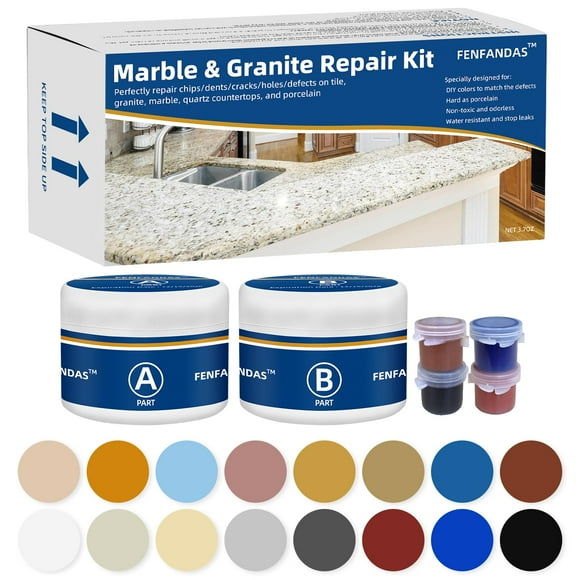 Kit de reparación FENFANDAS para mármol, granito, porcelana, piedra