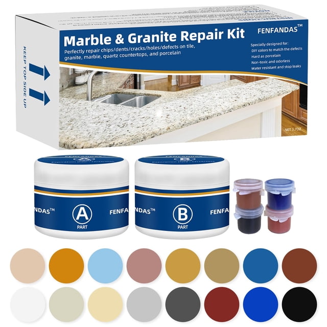 Kit de reparación FENFANDAS para mármol, granito, porcelana, piedra