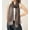 Brown, variant on Women Shimmering Striped Scarf Silk-like Scarves Ultra Lightweight Soft Shawl Neck Wraps (Burgundy)