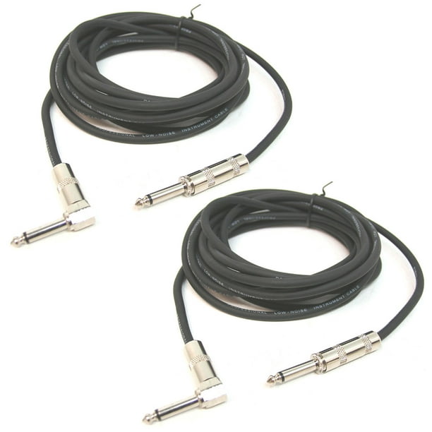 (2) DJ Pro Audio 15 Foot 1/4" to 1/4" Jack PA Speaker Pair Cable Package New