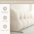 thumbnail image 4 of ANMINY Headboard Pillow, Teddy Velvet Fabric, Bed Rest Reading Pillow, Removable & Washable Cover, Daybed Wedge Pillow for Twin Beds, 4 of 9