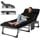 Cozy Black with 2 Sided Mattress & Pillow