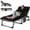 Black, variant on SLSY Folding Camping Cot with 2 Sided Cushion & Pillow, Adjustable 5-Position Outdoor Portable Folding Lounge Chair, Folding Sleeping Cots Bed