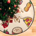 Christmas Tree Stand Mat Under Tree Protect Floor,Waterproof,Pizza