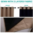thumbnail image 3 of NICETOWN Total Blackout Panels for Nursery, Super Soft, Heavy Duty and Thick Window Treatment Curtains 63 inches Long with Black Lined for Basement, (1 Pair, Taupe, 52 inches Wide Each Panel), 3 of 8