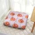 thumbnail image 3 of Orange Meditation Pillow 22x22 Inch Large Floor Cushion Soft Dutch Velvet Seat Pillow for Yoga & Lounge Cute Kawaii Fruit Pattern Sweet Summer Aesthetic Design (Funny Cartoon Orange Lover Style), 3 of 7