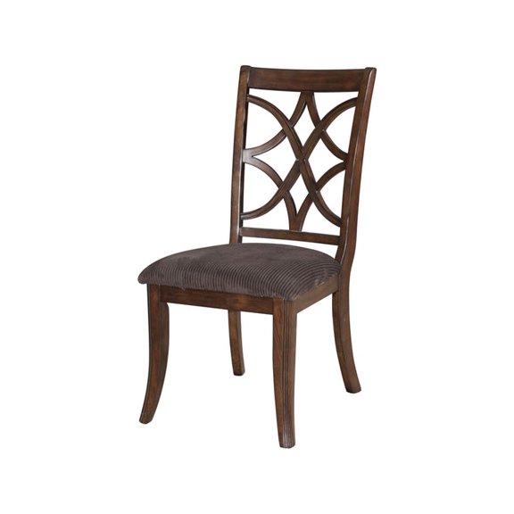 19 Inch Wide Wood Dining Side Chair, Set of 2, Brown- Saltoro Sherpi