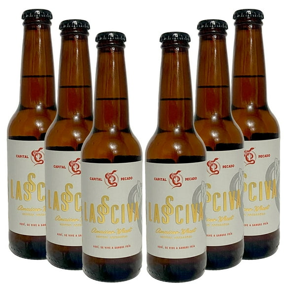 Six Pack Cerveza Capital Pecado Lasciva American Wheat 355 Ml Artesanal