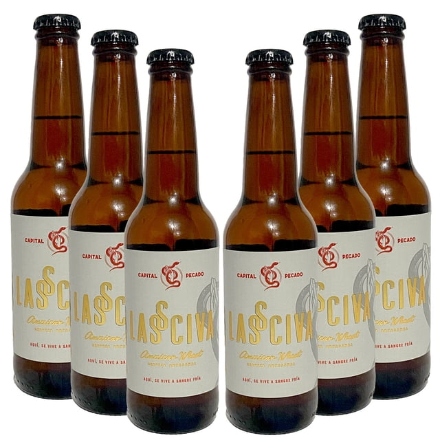 Six Pack Cerveza Capital Pecado Lasciva American Wheat 355 Ml Artesanal