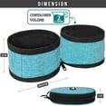 thumbnail image 2 of PetAmi Collapsible Dog Food and Water Bowls, 2 Travel Bowls Kit, Portable Pet Dish No Spill, Foldable Lightweight BPA Free Leakproof, Camping Hunting Hiking Walking Outdoor Gear Accessories, Teal Blue, 2 of 7