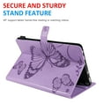 thumbnail image 3 of Fire HD 10/HD 10 Plus Tablet Case (11th Generation, 2021 Release) - Slim Embossed Butterfly Premium Leather Folio Stand Wallet Cover, Purple, 3 of 5