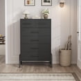 thumbnail image 7 of EastVita 6 Dresser for Bedroom Freestanding 46in Tall Drawer Dresser with Storage Wooden Closet Storage Chest for Living Room Bedroom Entryway Black, 7 of 7