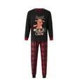 thumbnail image 3 of Hirigin Matching Christmas Pajamas For Family Elk Print Long Sleeve Shirt and Plaid Pants Set Loungewear Soft Sleepwear, 3 of 5