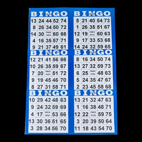 Bingo Paper Cards Sheets 3 on 6 up 200 Packs/Books 7200 Faces FREE SHIPPING 