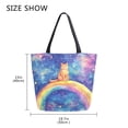 thumbnail image 6 of DIXRUYEE Tote Bag Women Weekender Travel Bag Shoulder Handbag Joyful Ginger Cat in Space Printed, 6 of 10