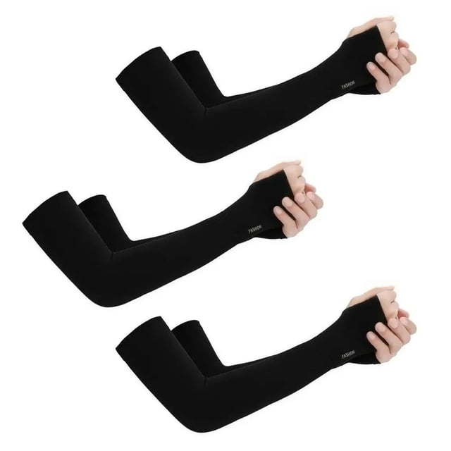 Mangas de brazo para hombres y mujeres, 3 pares de mangas de brazo para ciclismo y conducción, optimizadas para la excelencia