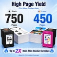 thumbnail image 3 of 61XL Ink Cartridge Compatible for HP 61XL Ink Combo Pack Black and Color Ink for Envy 4500 5530 4502 Officejet 4630 4635 DeskJet 1000 1010 2050 2500 Printer, 3 of 8