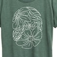 thumbnail image 3 of Instant Message - Flower Oval - Women's Short Sleeve Graphic T-Shirt, 3 of 7