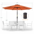 thumbnail image 3 of ACEGOSES 9FT Round Patio Umbrella with UPF50+, Tilt Function, and Wind-Resistant Design——Experience Outdoor Comfort, Orange, 3 of 8