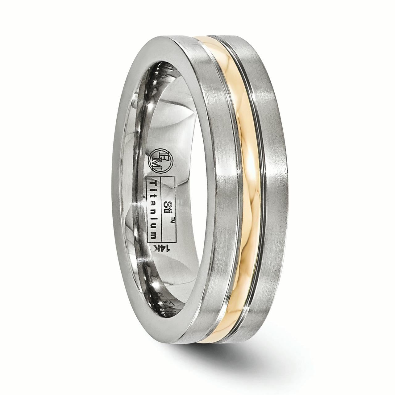 Titanium 6mm Brushed Mens Wedding Ring Band Size 11