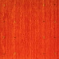 thumbnail image 1 of Ahgly Company Machine Washable Indoor Square Abstract Yellow Contemporary Area Rugs, 5' Square, 1 of 4