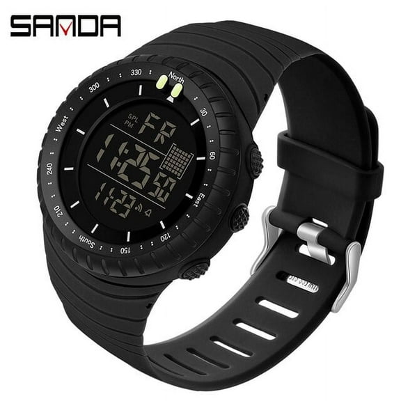 EXPLOJOY Men's Digital Sports Watch – Waterproof LED Wristwatch with Alarm, Date & Chronograph