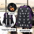 thumbnail image 4 of Mochila para portátil FENGDONG, duradera e impermeable, para viajes de 17.3 pulgadas, color morado, 4 of 6