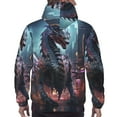 thumbnail image 7 of Cauagu Urban Mechanical Dragon for Men's Pullover Hooded Sweatshirt Athletic Casual Hoodie Aautumn Hoodie Sweatshirt for Men Pullover Casual Hooded Sweatshirt-Large, 7 of 7