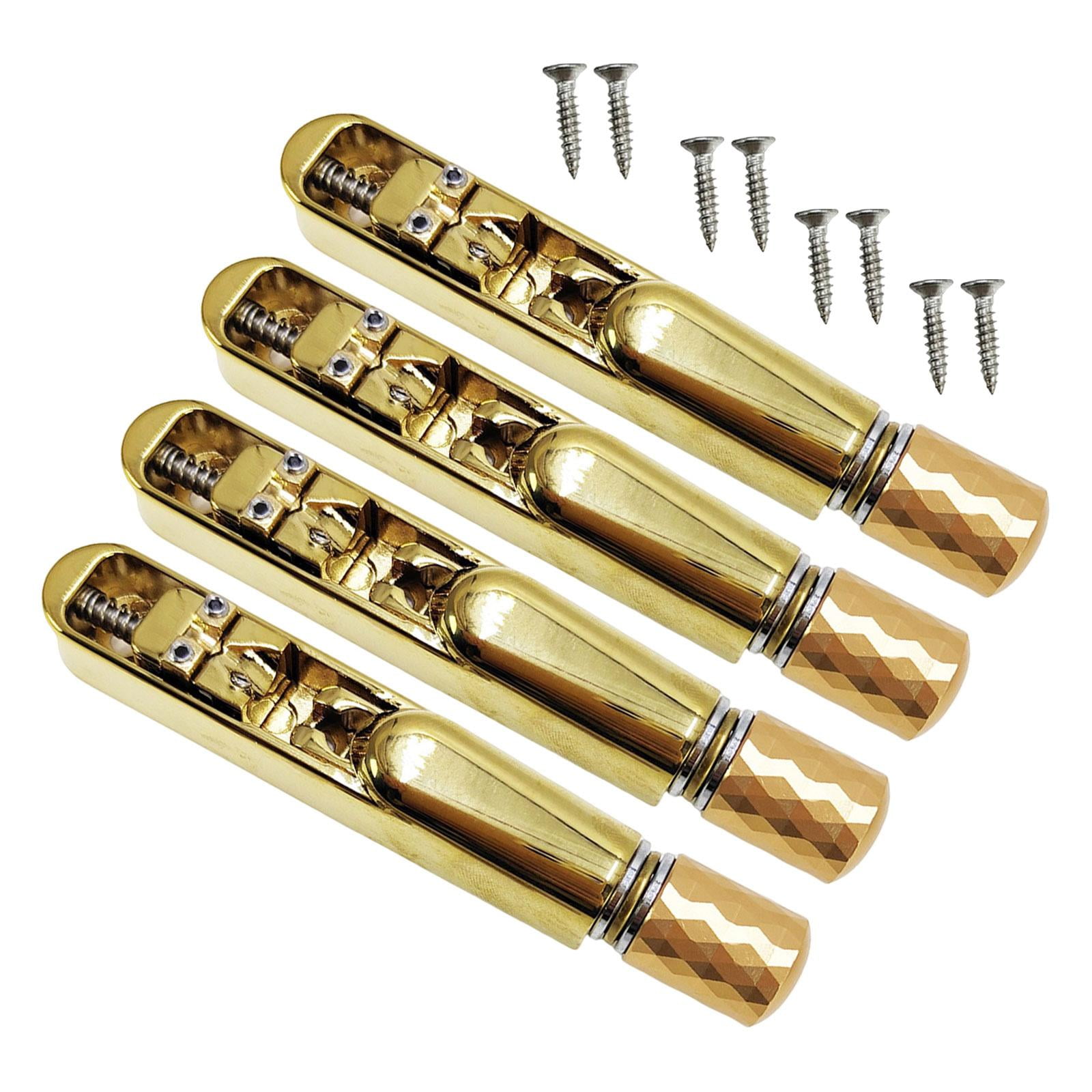 Guitar Bridge System Headless Tailpiece String Lock Zinc Alloy Durable Easy Install for Bass Guitar Parts