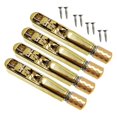 thumbnail image 4 of Xuanheng Headless Electric Guitar Bridge & Tailpiece Set Single Saddle Metal Spare Parts Guitar Parts Guitars Modification Accessories golden 4strings, 4 of 8