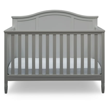 Delta Children Madrid 5-in-1 Convertible Baby Crib, Grey