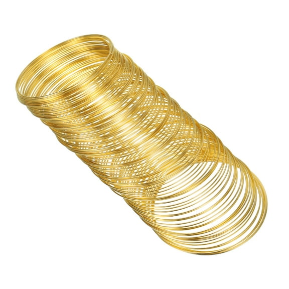 100 Loops Memory Wire, 1pcs 0.8mm 20 Gauge Jewelry Wire Craft Wire Memory Steel Wire for Jewelry Making, Golden