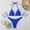 Blue, variant on Sevevn Women's Triangle Bikini Set Halter Starfish Decor Two Piece Swimsuit Blue S