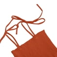 thumbnail image 6 of Pxiakgy Women's Tie Shoulder Frill Shirred Ruffle Hem Sleeveless Strappy Cami Blouse Ruffle Tank Tops for Women Summer Square Neck Peplum Top Womens Tank Tops Summer Tank Tops for Women Coffee L, 6 of 6