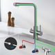 thumbnail image 4 of Laklulu PURE-I Grifo de cocina de 3 vías, práctico grifo mezclador 2 en 1 con 2 palancas de control separadas para agua fría/caliente y agua filtrada, fabricado en acero inoxidable 304, 4 of 5